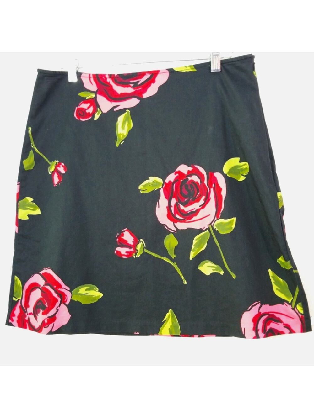 Moody Rose floral mini skirt Hillard & Hanson 16 W